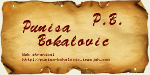 Puniša Bokalović vizit kartica
